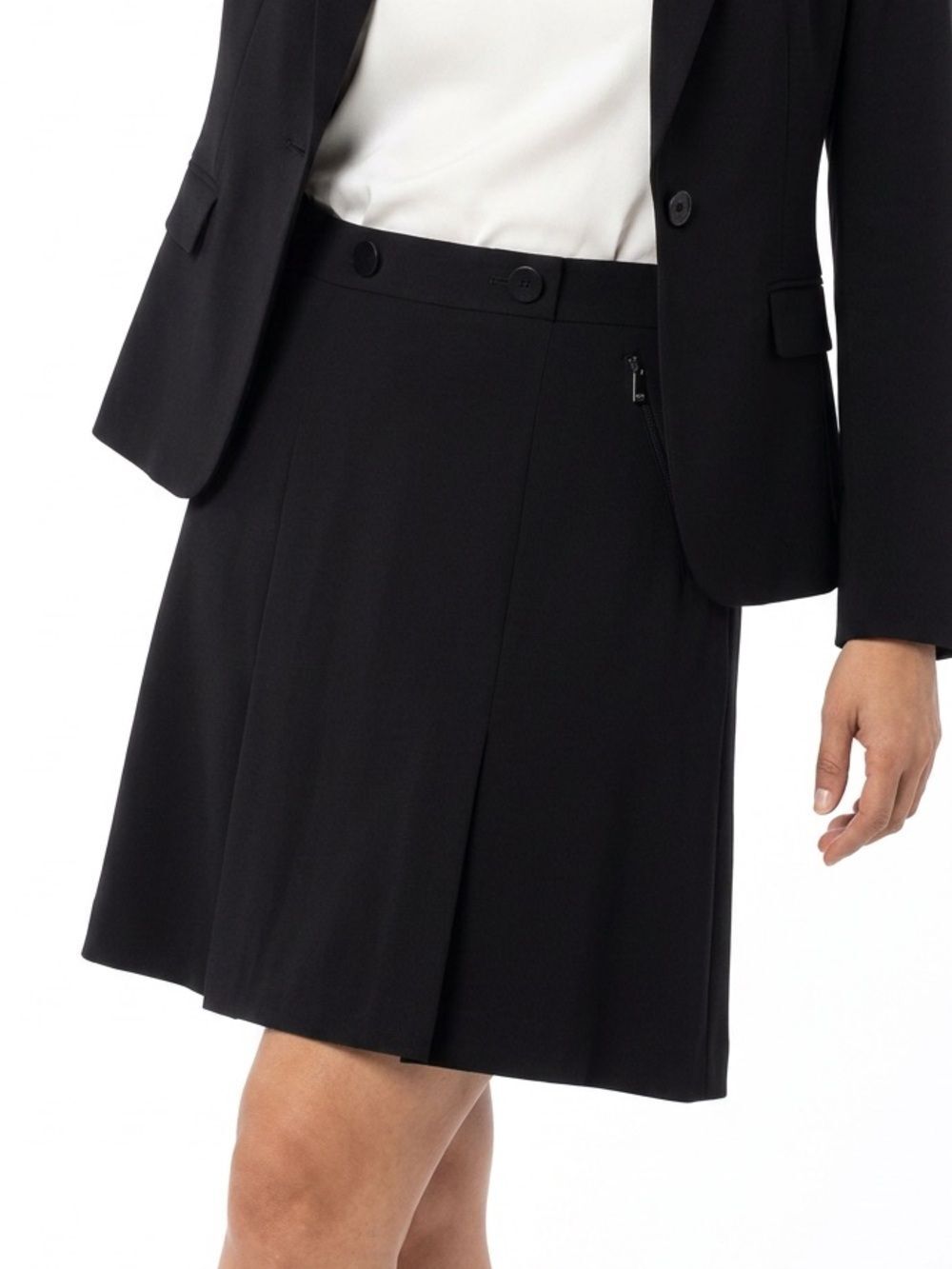 KARL LAGERFELD | Pleated Bottom Skirt Black Sz 12
